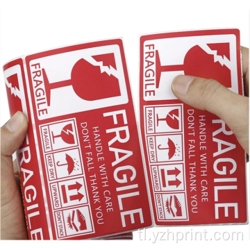 Fragile label sticker marupok na sticker roll sheet